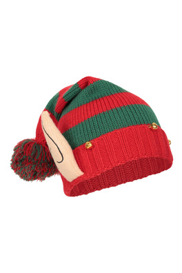 Xmas Mens Elf Ear Beanie - Red