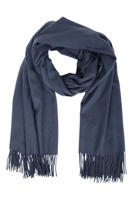 Midweight Womens Blanket Scarf - Navy