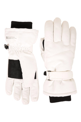 IsoTherm Womens Waterproof Ski Gloves - White