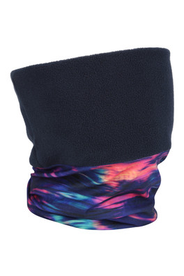 Patterned Womens Fleece Headtube - Dark Purple