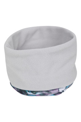 Patterned Womens Fleece Headtube - Grey