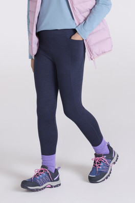 Contin Kids Thermal Trekking Leggings - Navy