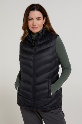 Seasons Womens Fur Lined Gilet - Black
