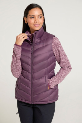 Seasons Womens Fur Lined Gilet - Purple