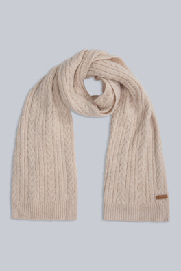 Becky Womens Knit Scarf - Light Beige