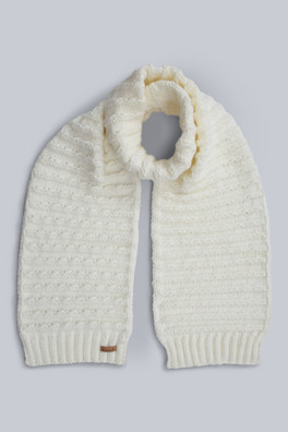 Ashley Womens Knit Scarf - Cream