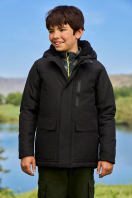 Noah Kids Borg Lined Waterproof Jacket - Black