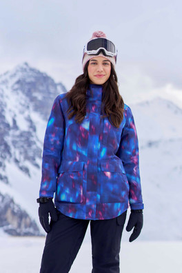 Tignes Printed Womens Snow Jacket - Purple