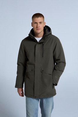 Lisbon Mens Waterproof Parka - Dark Khaki