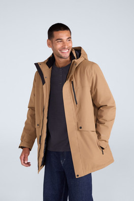 Lisbon Mens Waterproof Parka - Tan