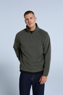 Stockholm Mens Half-Zip Fleece - Dark Khaki