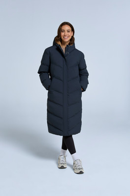 Cocoon Womens Borg Lined Padded Coat - Navy