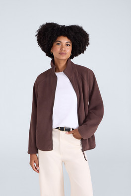 Stockholm Womens Full-Zip Fleece - Brown