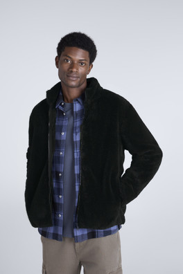 Teddy Mens Fleece Jacket - Jet Black