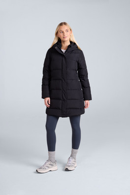 Ivy Womens Down Coat - Jet Black