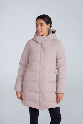 Ivy Womens Down Coat - Light Beige