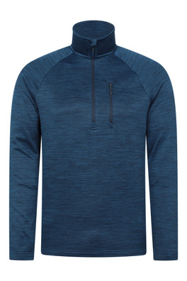 Marker Mens Half Zip Midlayer - Dark Blue