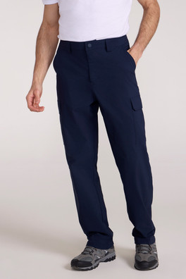 Delta Mens Cargo Stretch Trousers - Navy