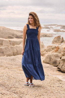 Mabel Womens Maxi Dress - Navy