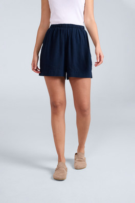 Nova Womens Linen Shorts - Navy