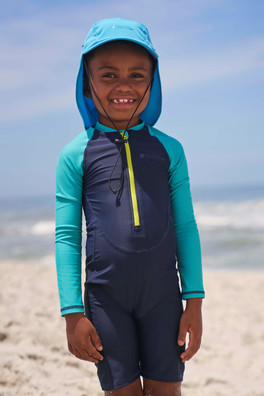 Newquay Kids UV Protect Swimsuit - Teal