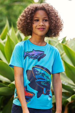 Sharks Kids Tee - Bright Blue