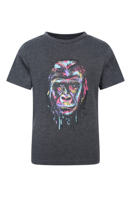 Graffiti Gorilla Kids Tee - Dark Grey