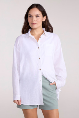 Santiago Womens Oversized Shirt - White