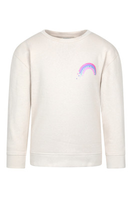 Crew Neck Kids Sweatshirt - Cream