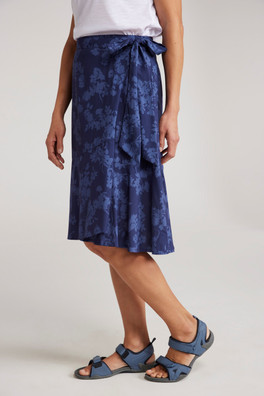Papamoa Womens Wrap Skirt - Dark Blue