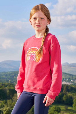 Crew Neck Kids Sweatshirt - Pink