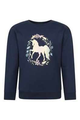 Crew Neck Kids Sweatshirt - Dark Blue