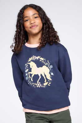 Crew Neck Kids Sweatshirt - Dark Blue