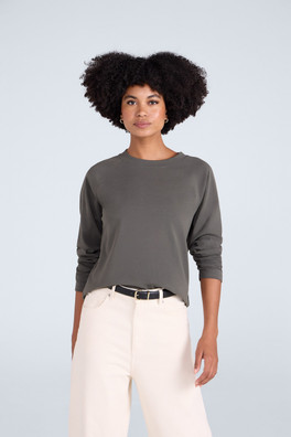 Ashleigh Womens Long Sleeve Top - Khaki