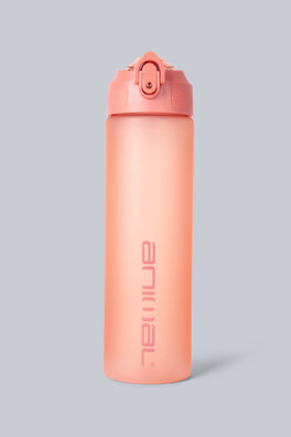 Straw Push Lid Water Bottle 700ml - Bright Orange