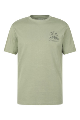 Scotland Mens Short Sleeved T-Shirt - Khaki