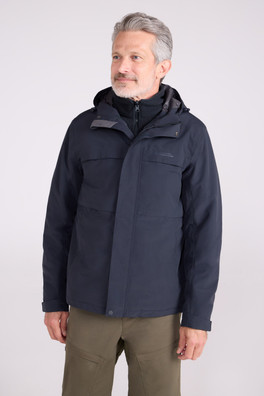 Maple Mens 3 in 1 Waterproof Jacket - Navy