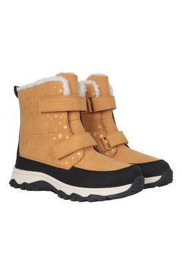 Flurry Kids Winter Adaptive Snow Boot - Tan
