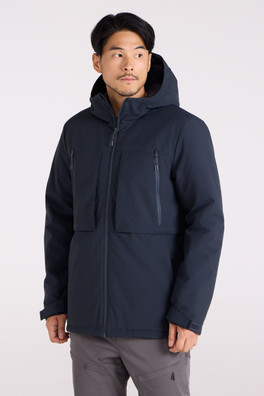 Langdon Mens Water Resistant Padded Parka - Navy