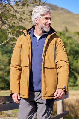 Langdon Mens Water Resistant Padded Parka - Tan