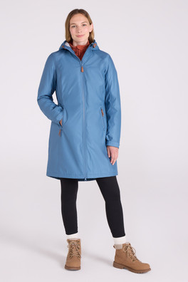 Iona Womens Borg Lined Longline Soft Shell - Blue