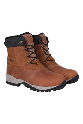 Tallin Extreme Mens Vibram Waterproof Thermal Snow Boots - Tan