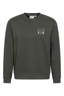 Mountain Scene Mens Graphic Sweatshirt - KHA