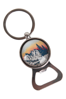 Landscape Bottle Opener Keyring - Silver