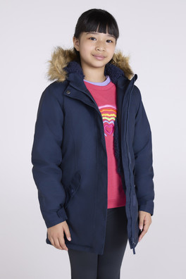 Lumi Kids Waterproof Parka Jacket - Navy