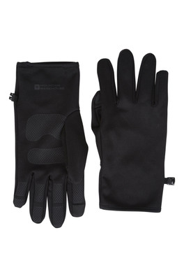 Water Resistant Nano Fleece Grip Glove - Black
