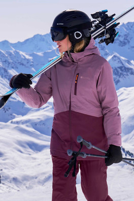 Alpine Womens Padded Waterproof Ski Jacket - Dusky Purple