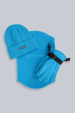 Polar Kids Waterproof Ski Glove & Accessories Set - Blue