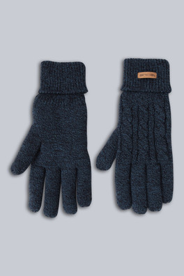 Drew Mens Fur Lined Gloves - Navy