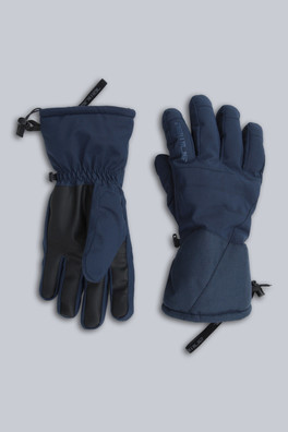 Glacier Mens Herringbone Ski Gloves - Blue